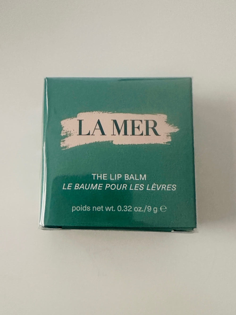 La Mer Lip Balm Box in Teal Green